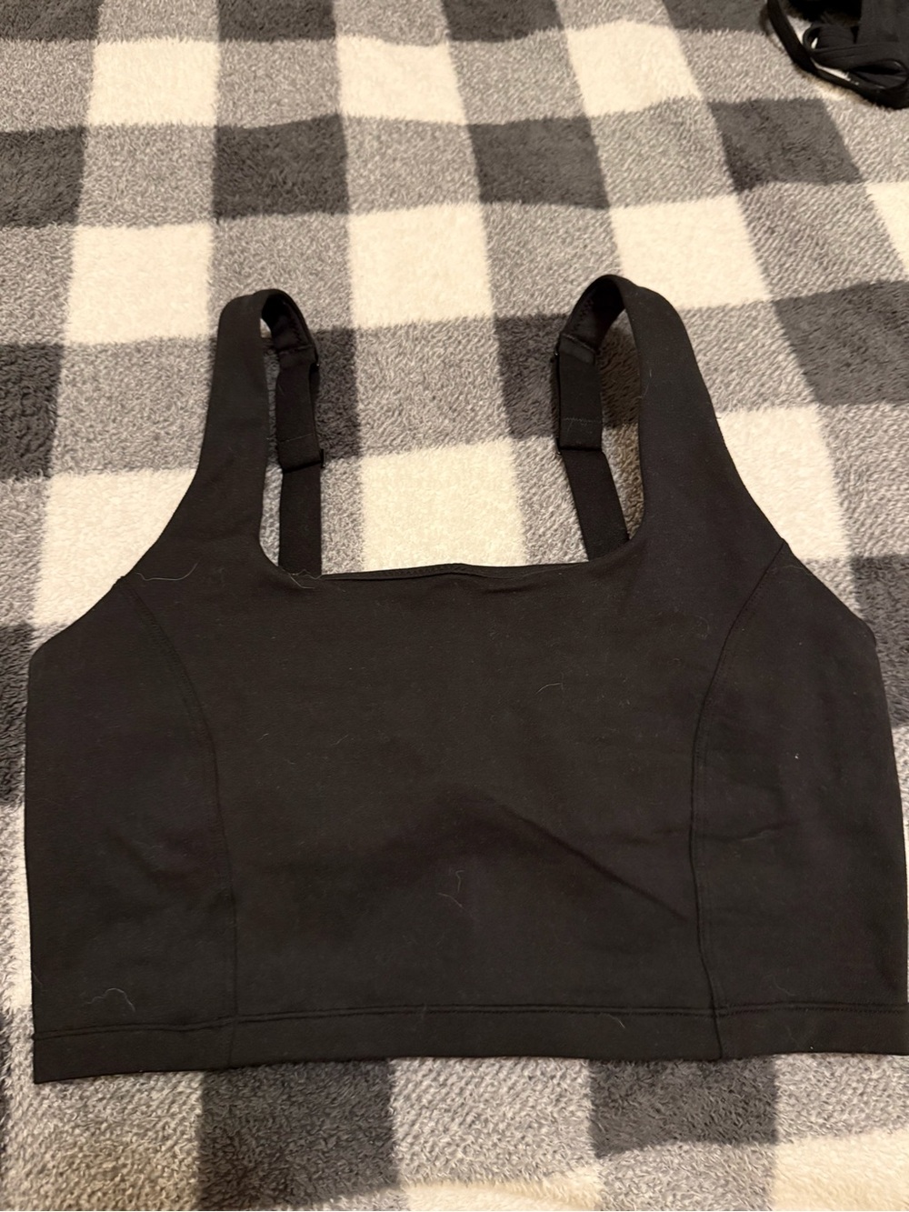 aerie Black Square-Neck Sports Bralette